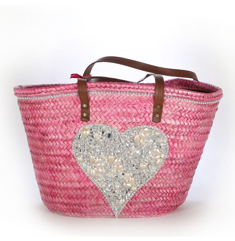 hot pink beach bag