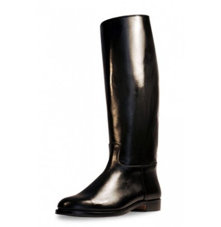 Glossy black leather horse riding boots Handmade shiny black leather ...