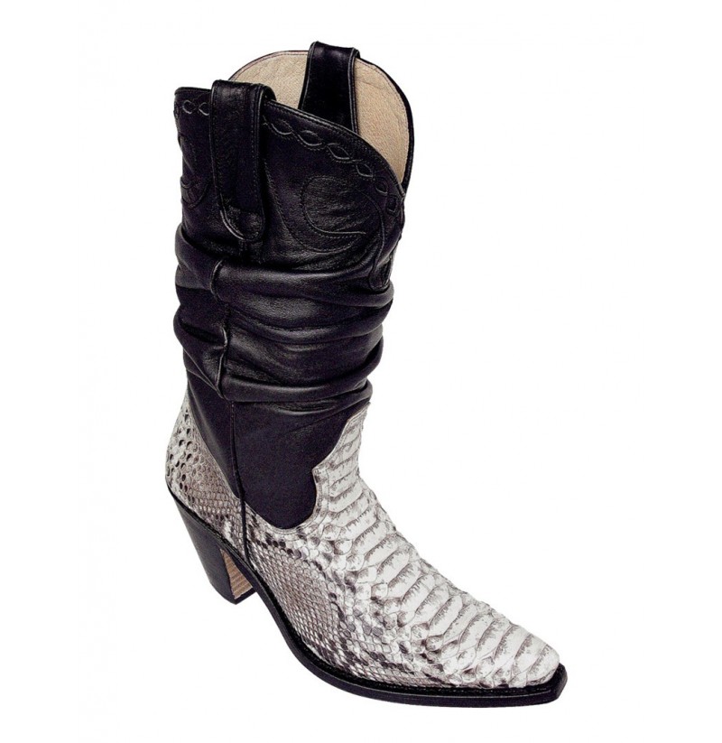 womens black leather cowboy boots