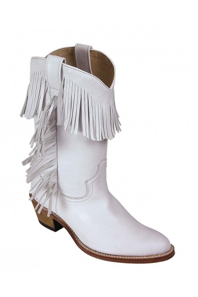 Ladies low cut cowgirl boots WHITE 