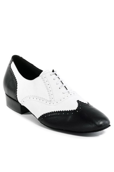 BLACK AND WHITE DERBY SALSA SHOES 