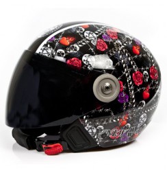 Casque moto rock noir