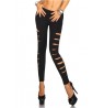 Destroy black openwork leggings