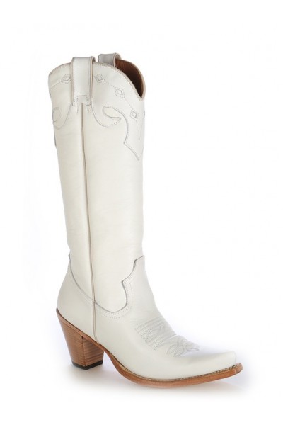 long white leather boots