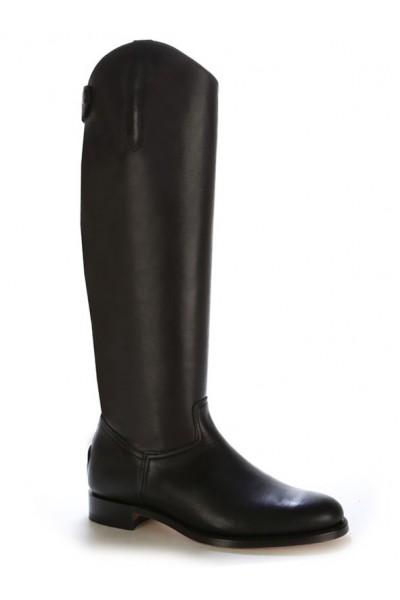 Black leather dressage boot for horse riding Black leather horse riding ...