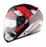 Black and red full face bike helmet