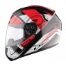 Black and red full face bike helmet