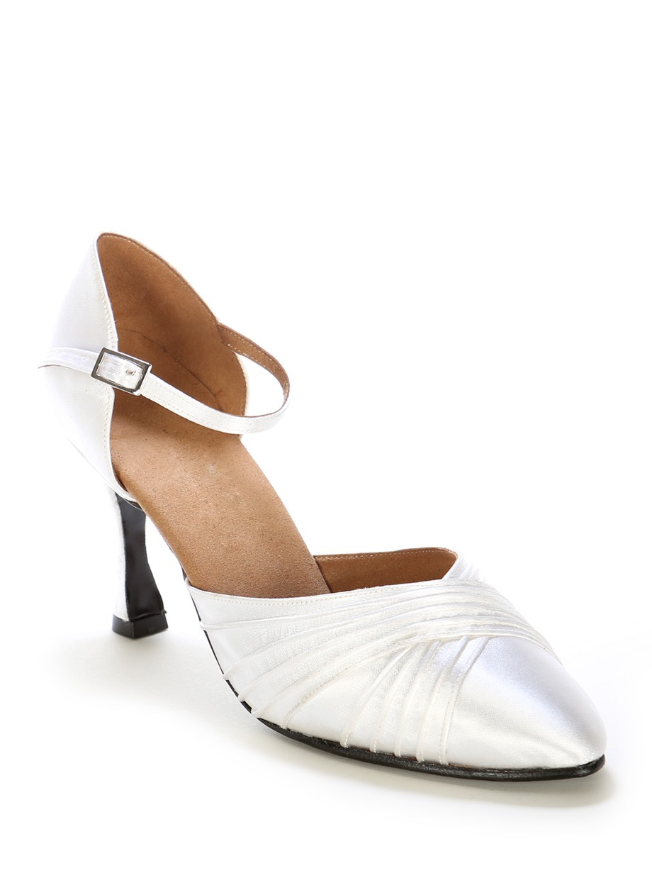 white leather wedding shoes