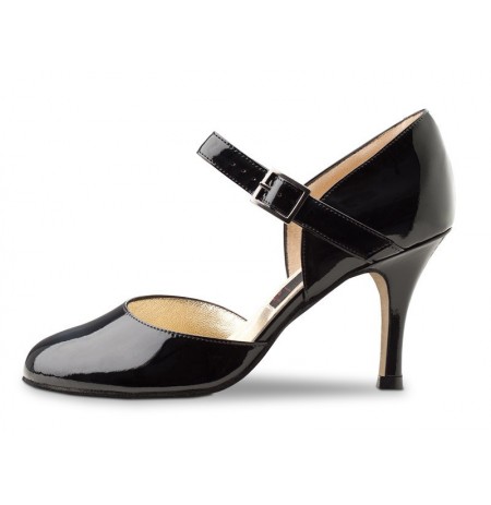 Black patent leather pump shoe Comfort heel shoe Comfort shoes