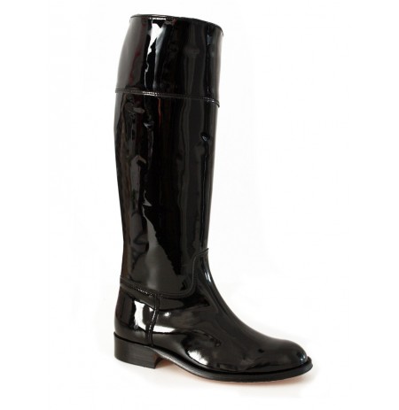 patent leather riding boots