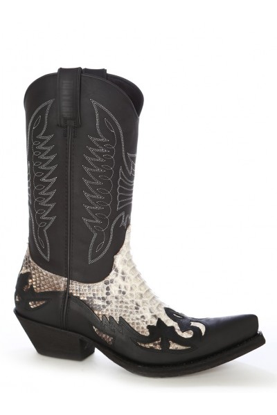 REAL SNAKESKIN LEATHER COWBOY BOOTS 