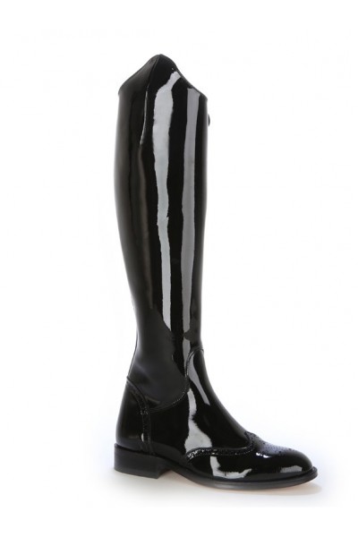 patent leather knee boots