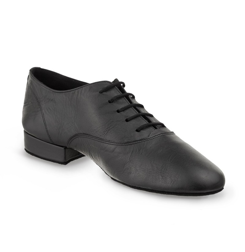 ?High quality professional leather dance shoes for men GENUINE BLACK ...