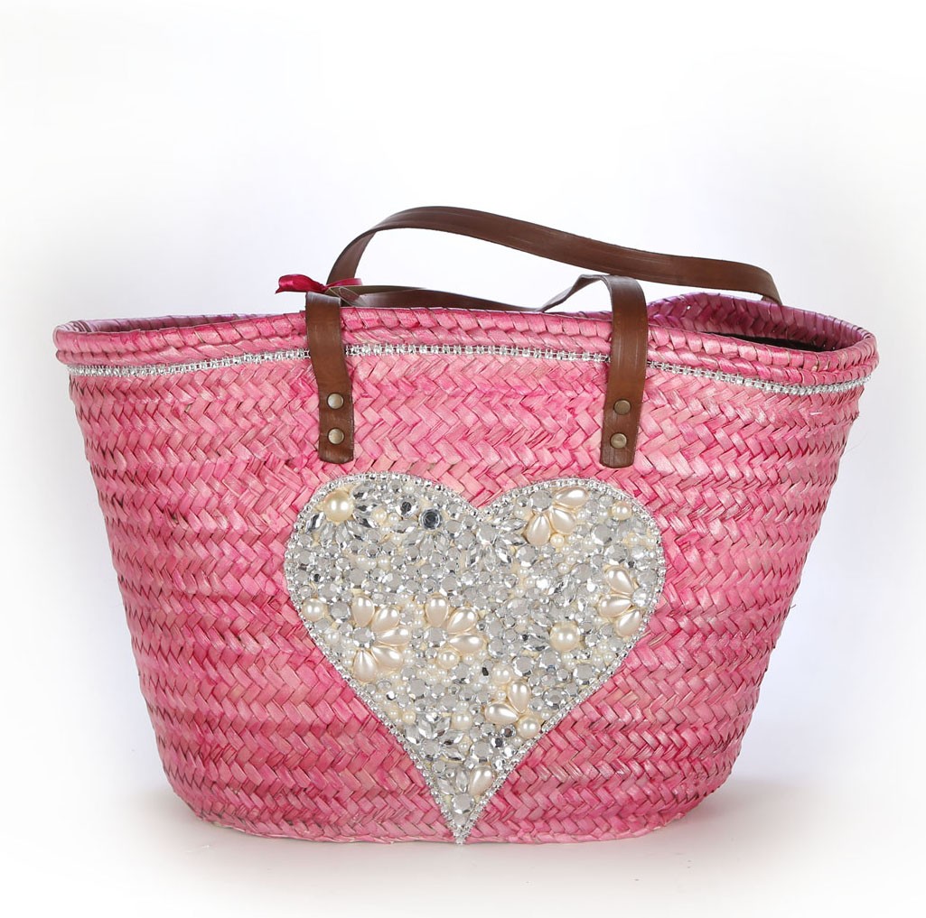 pink beach bag