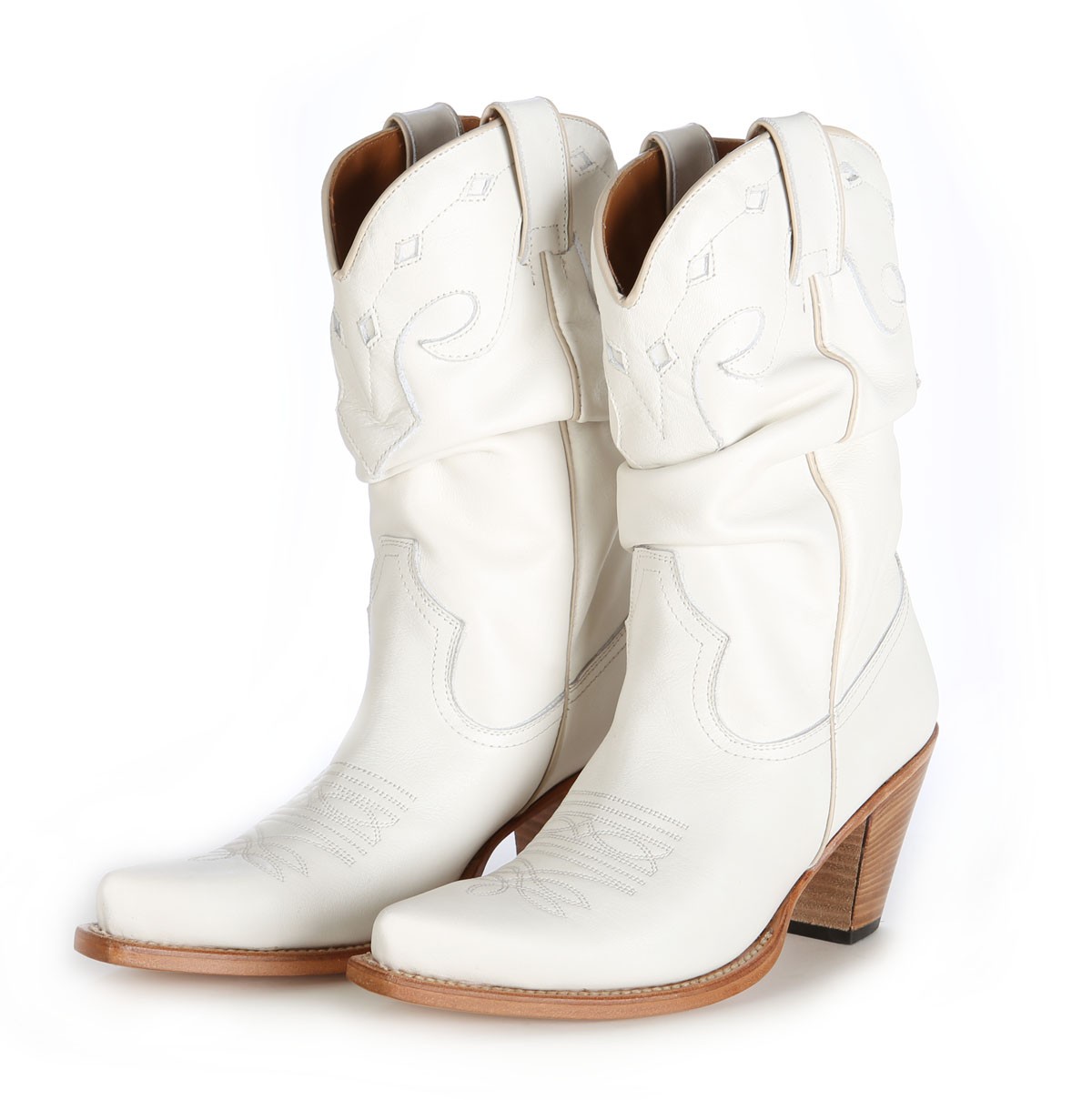 Low cut leather cowboy boots High 