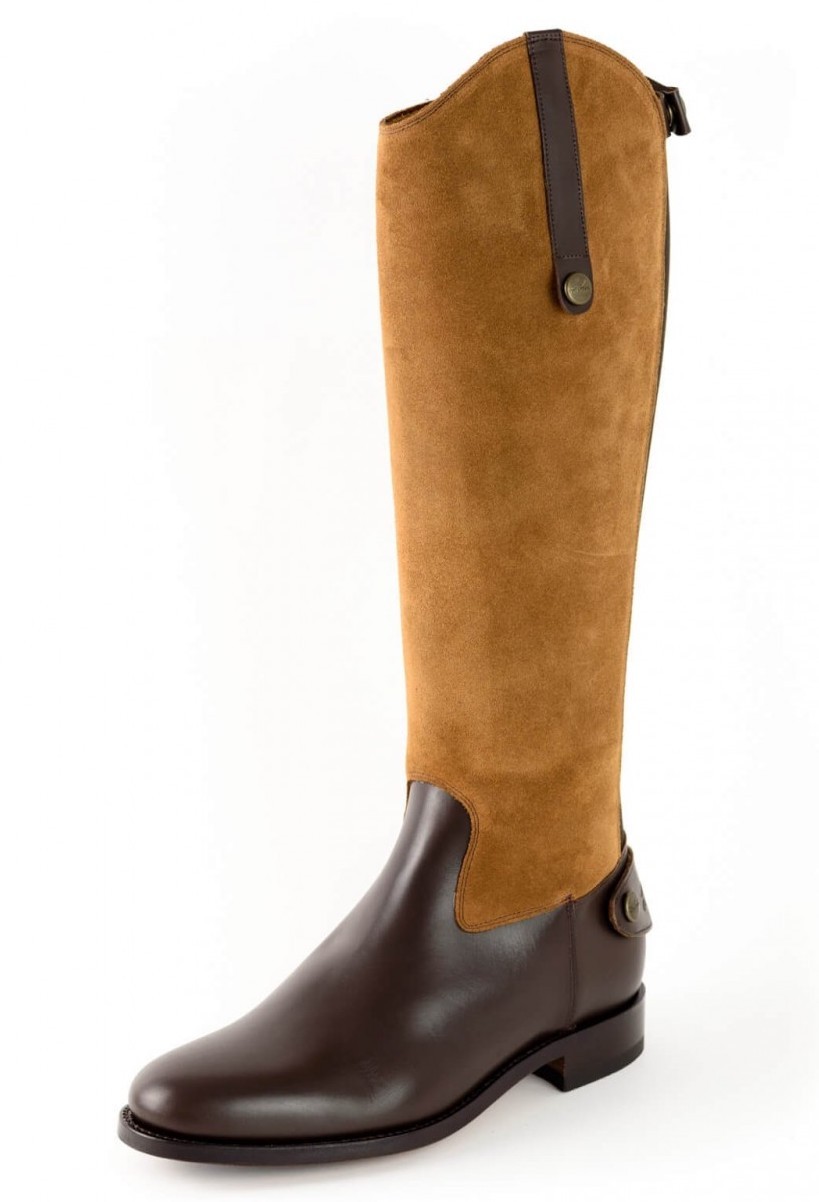two tone leather boots