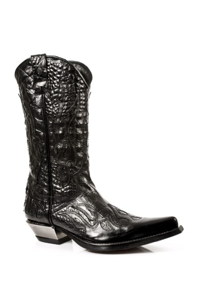 silver snake cowboy boots for men 