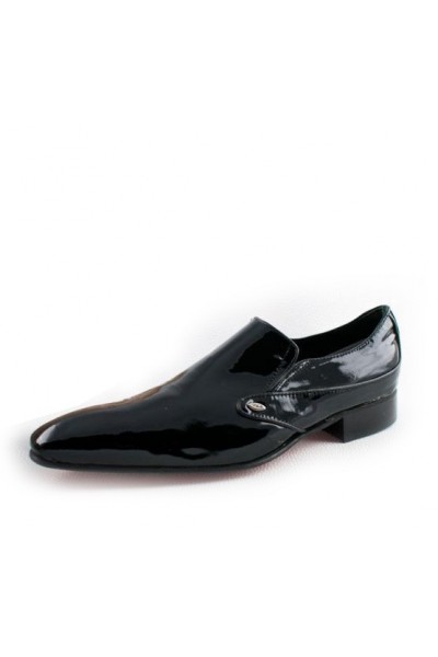 shiny black shoes men