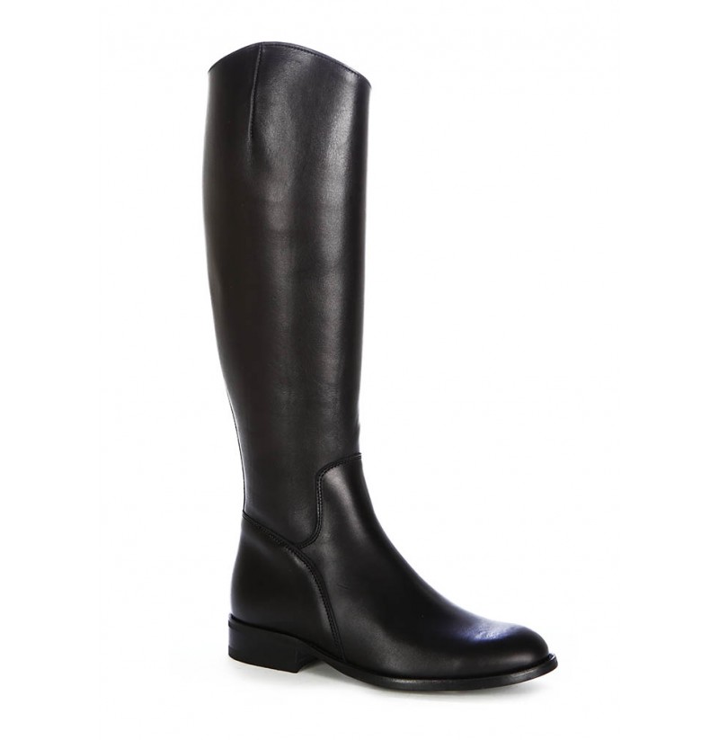 Horse riding style boots BLACK LEATHER RIDING BOOTS FOR WOMEN