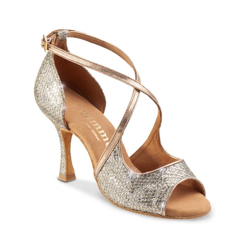 Premium Photo | Gold wedding rings between pair of golden high heel shoe