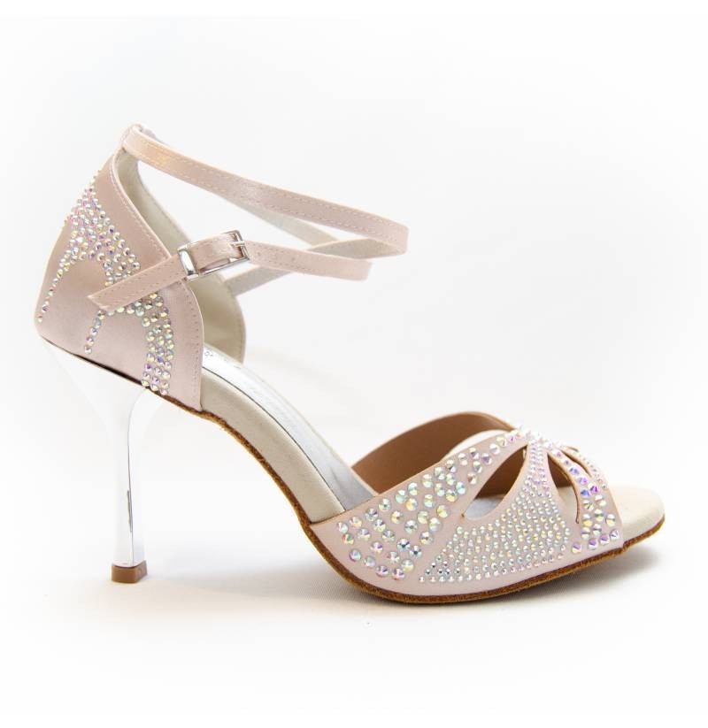 LIGHT BABY PINK SPARKLY HEELS FOR WEDDINGS nude colour pink rhinestone ...
