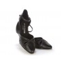 Black leather comfortable shoes