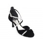 Black & silver Latin dance shoes