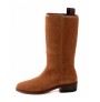 Suede camel spanish style boots