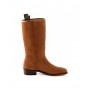 Suede camel spanish style boots