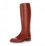 Red vintage leather riding boots