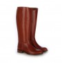 Red vintage leather riding boots