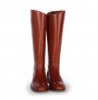 Red vintage leather riding boots